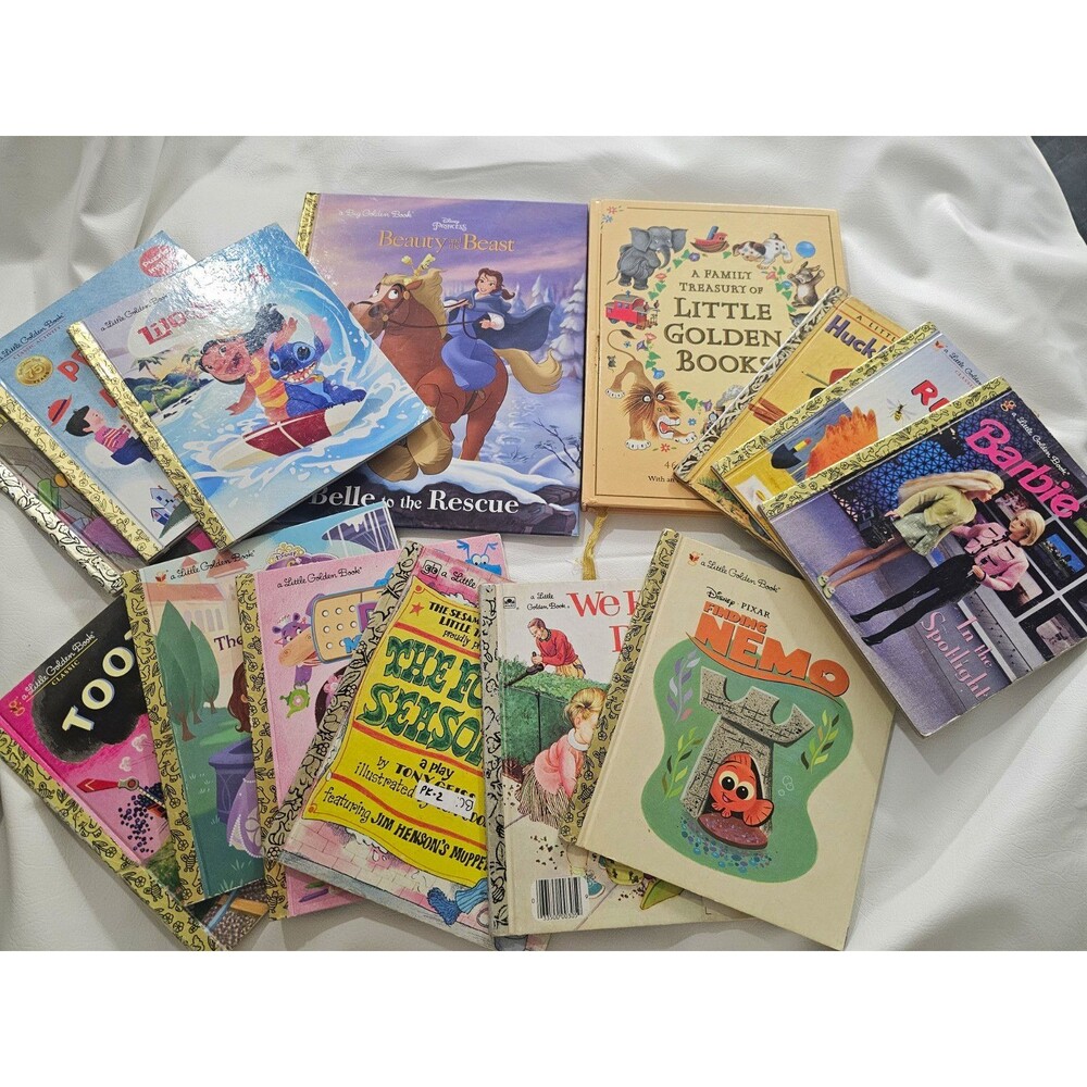 Little + Big Golden Books Hardcover Lot of 14, Golden Books, Ages 4-8, English